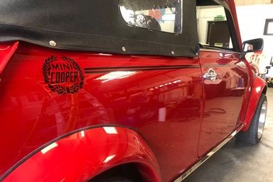 Mini Cooper with custom detailing
