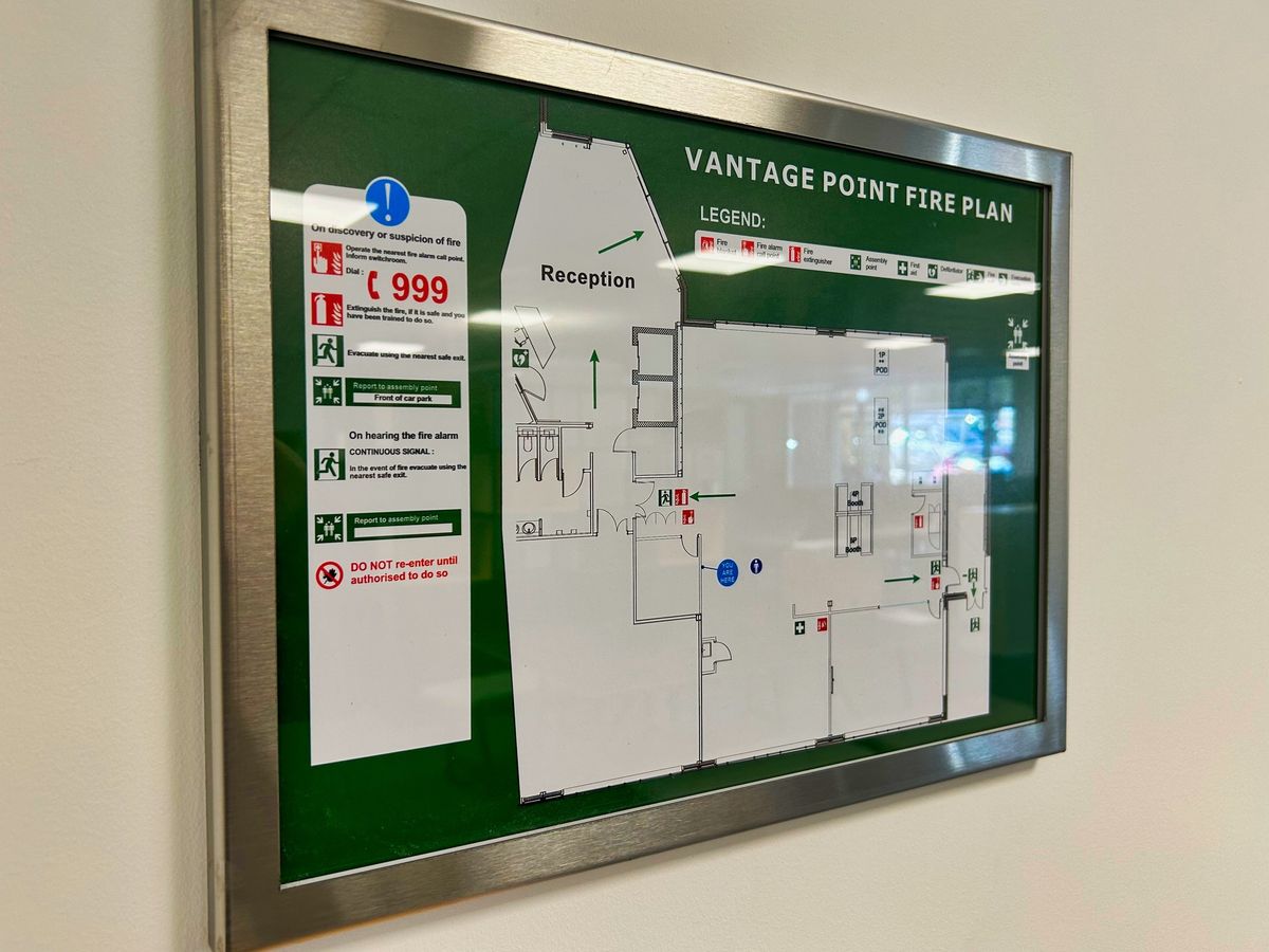 interior special framed evacuation plan